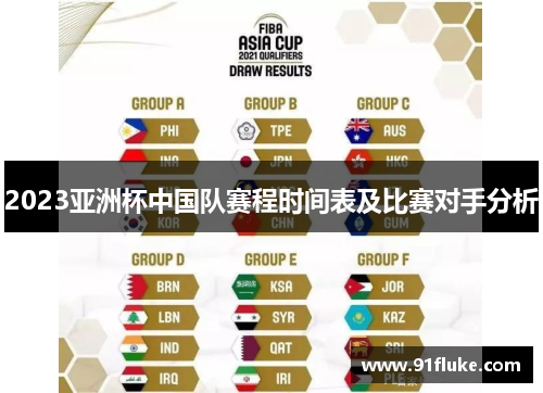 2023亚洲杯中国队赛程时间表及比赛对手分析